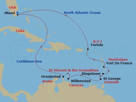 Cruise Itinerary Map