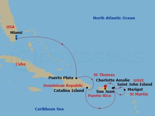 Cruise Itinerary Map