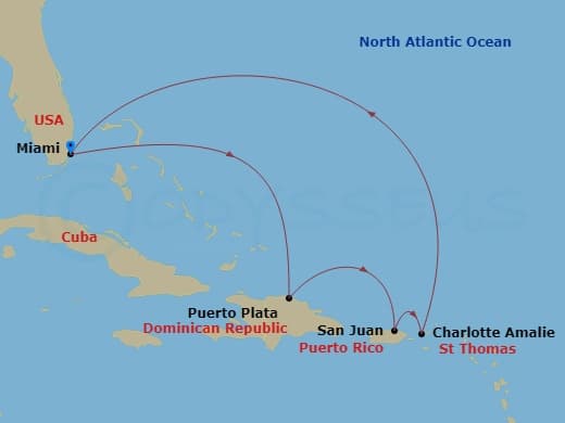 Cruise Itinerary Map