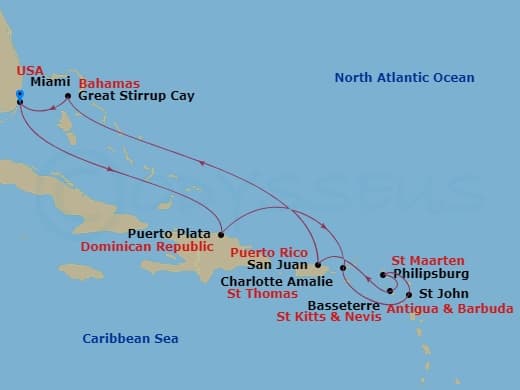 Cruise Itinerary Map