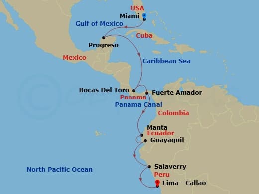 Cruise Itinerary Map