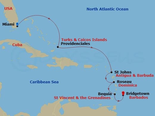 Cruise Itinerary Map