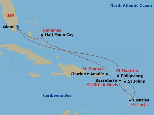 Cruise Itinerary Map