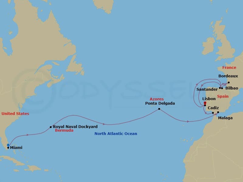 Cruise Itinerary Map