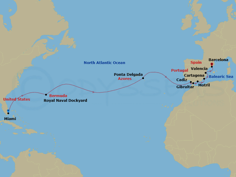 Cruise Itinerary Map