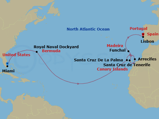 Cruise Itinerary Map