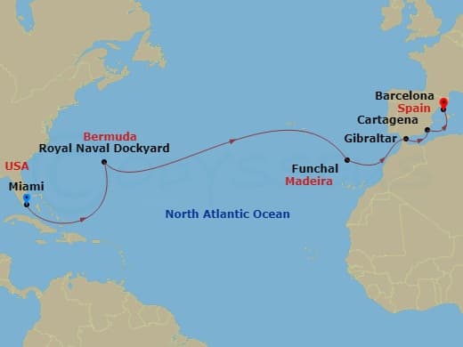 Cruise Itinerary Map