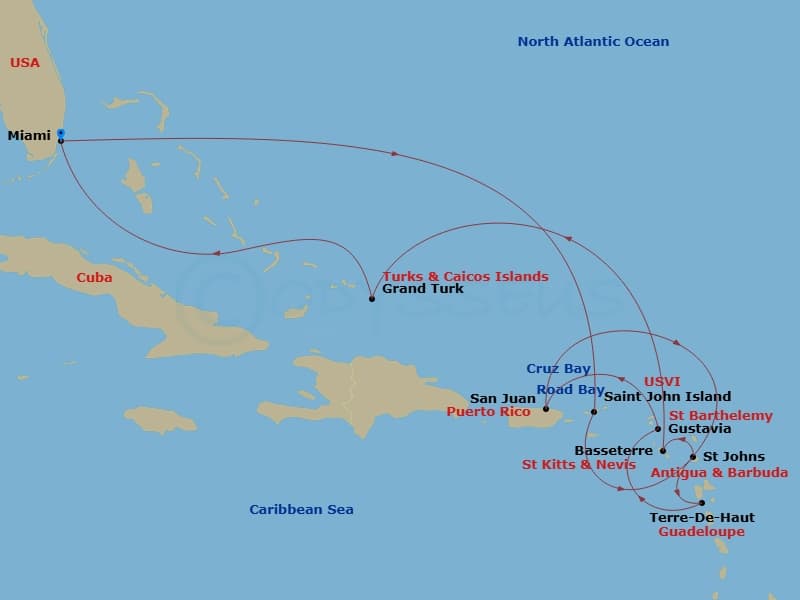 Cruise Itinerary Map
