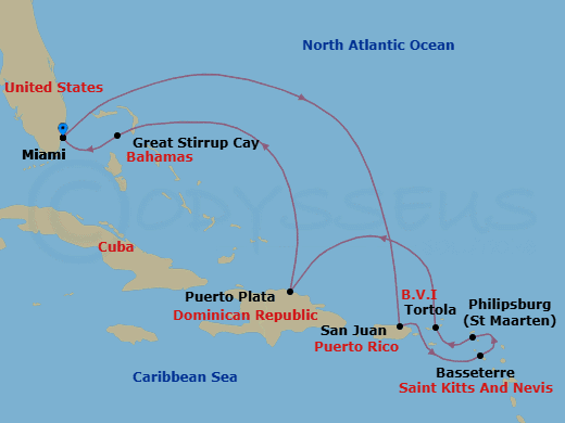 Cruise Itinerary Map