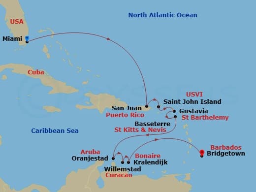 Cruise Itinerary Map