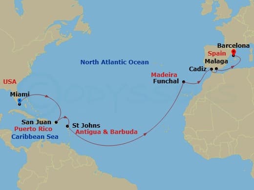 Cruise Itinerary Map