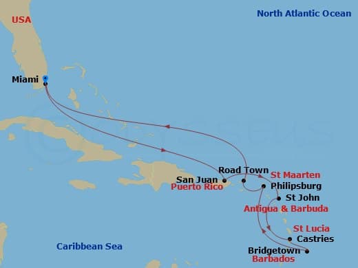 Cruise Itinerary Map