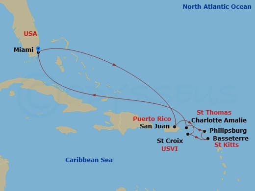Cruise Itinerary Map