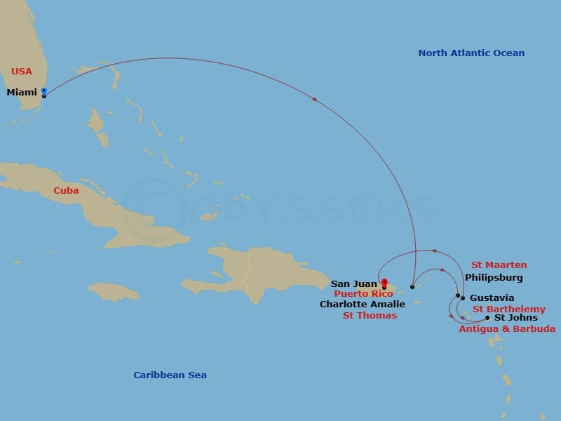 Cruise Itinerary Map