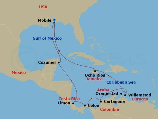 Cruise Itinerary Map
