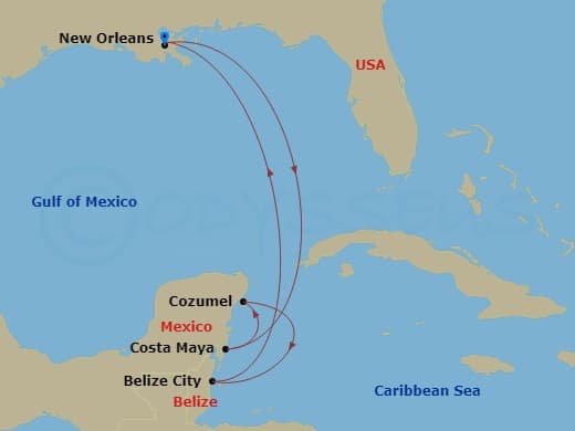 Cruise Itinerary Map