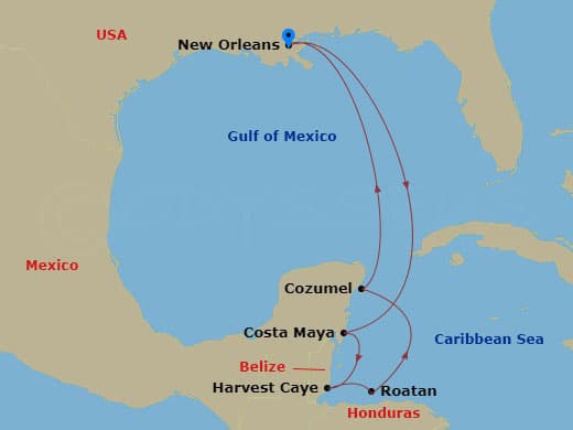 Cruise Itinerary Map