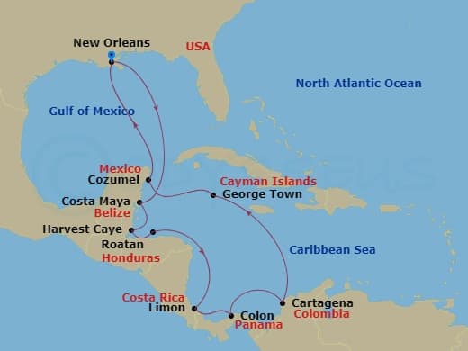 Cruise Itinerary Map