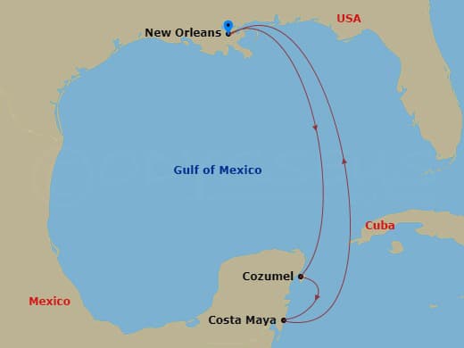 Cruise Itinerary Map