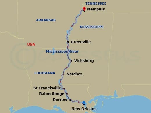 Cruise Itinerary Map