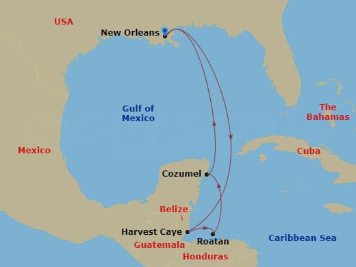 Cruise Itinerary Map