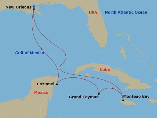 Cruise Itinerary Map