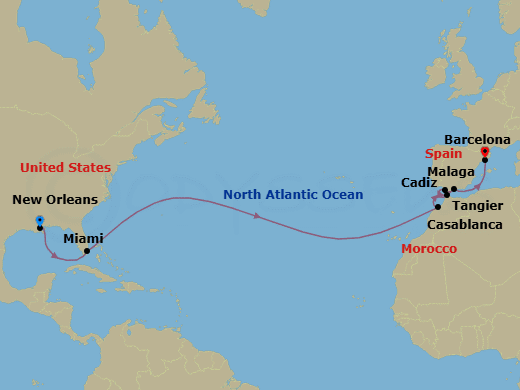 Cruise Itinerary Map