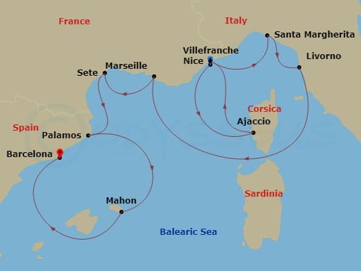 Cruise Itinerary Map
