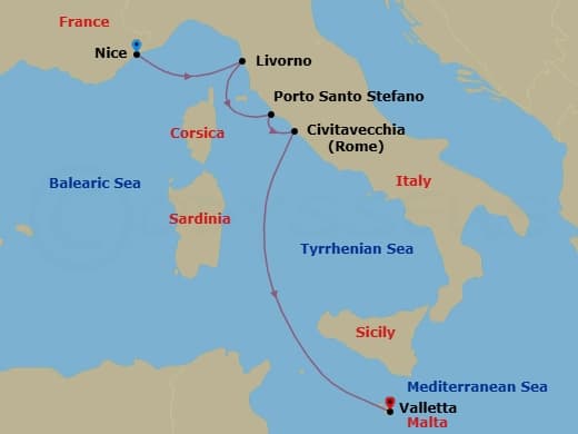 Cruise Itinerary Map