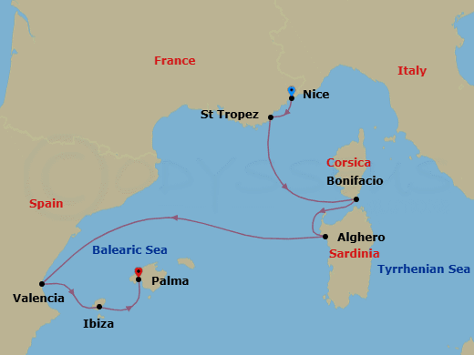 Cruise Itinerary Map