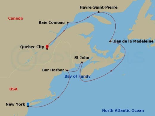 Cruise Itinerary Map