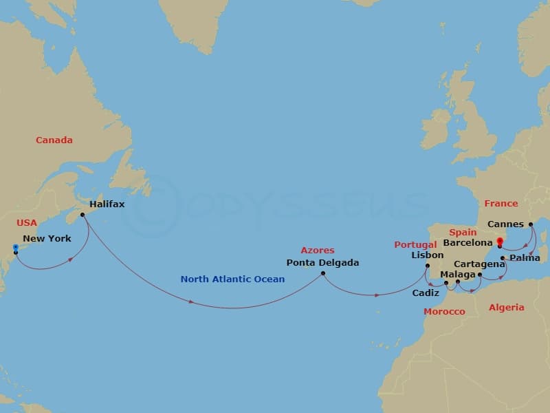 Cruise Itinerary Map
