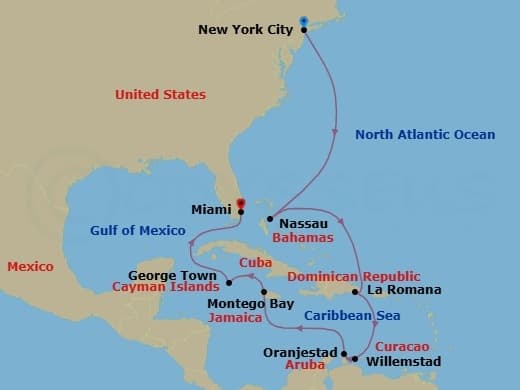 Cruise Itinerary Map