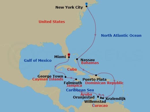 Cruise Itinerary Map