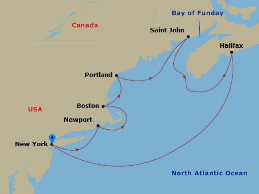 Cruise Itinerary Map