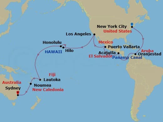 Cruise Itinerary Map