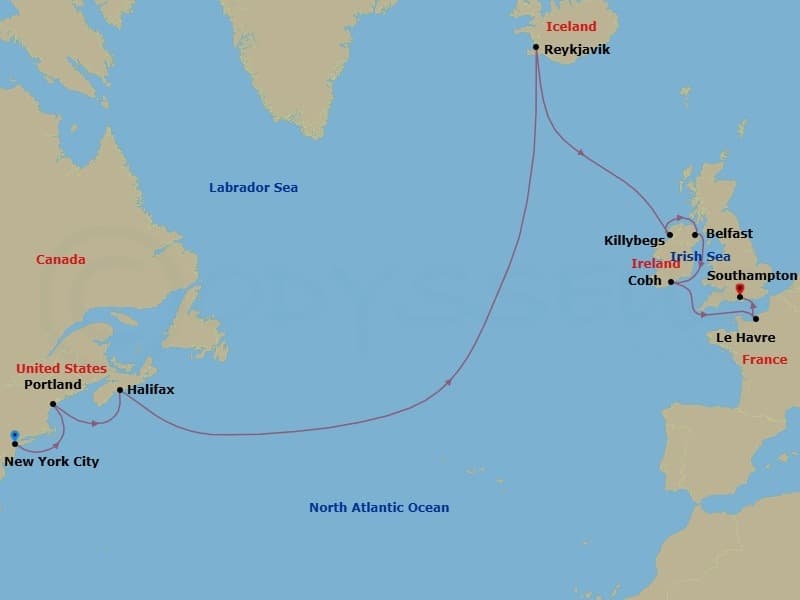 Cruise Itinerary Map