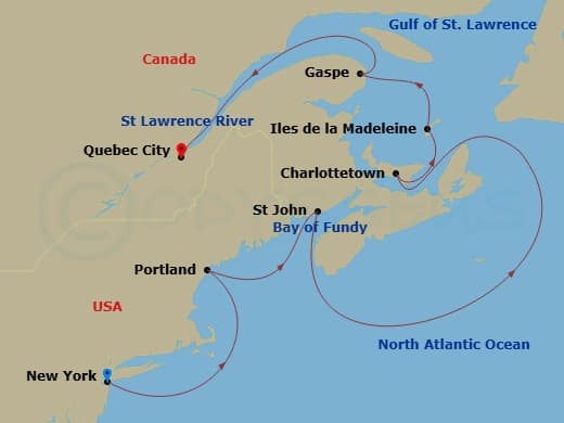 Cruise Itinerary Map