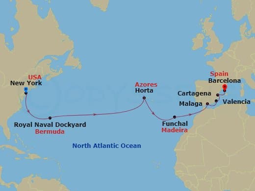 Cruise Itinerary Map