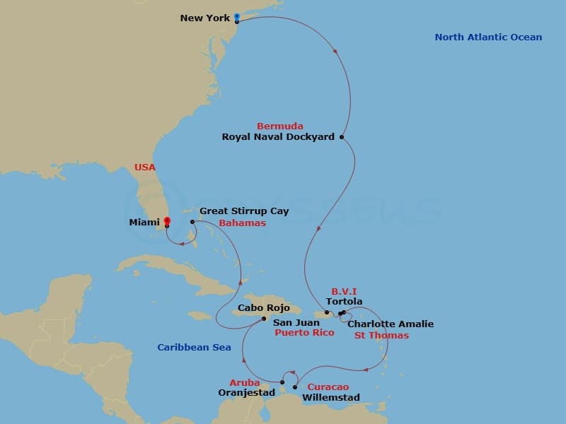 Cruise Itinerary Map