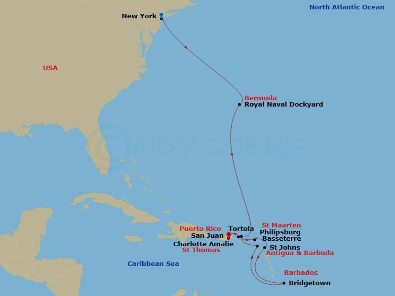 Cruise Itinerary Map