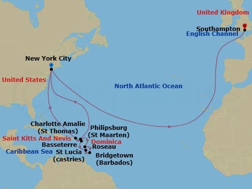Cruise Itinerary Map