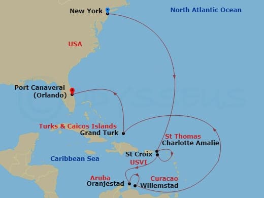 Cruise Itinerary Map