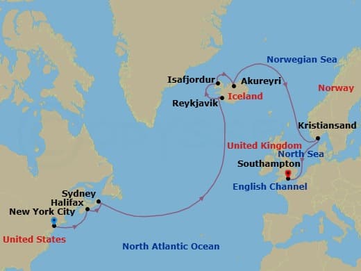Cruise Itinerary Map