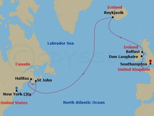 Cruise Itinerary Map