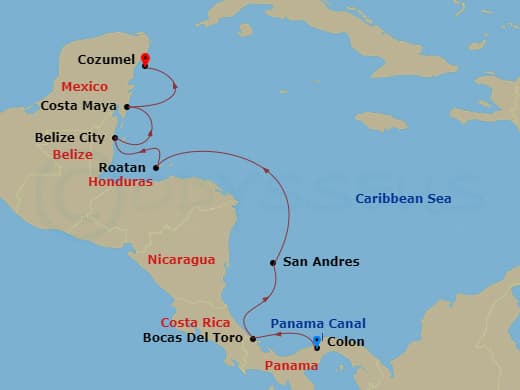 Cruise Itinerary Map