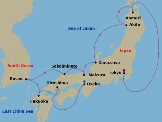 Cruise Itinerary Map