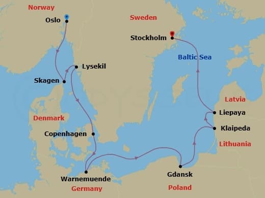 Cruise Itinerary Map
