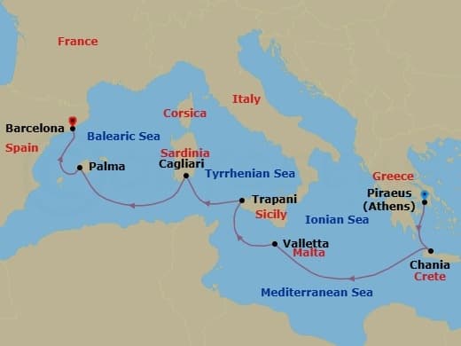 Cruise Itinerary Map