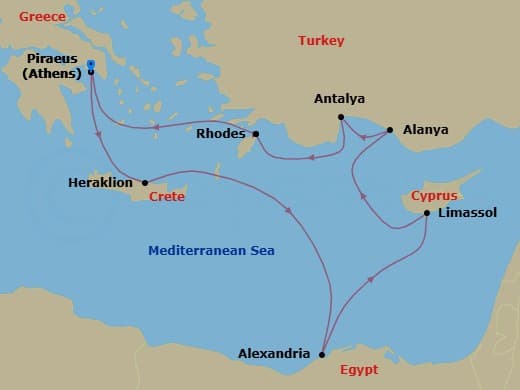 Cruise Itinerary Map